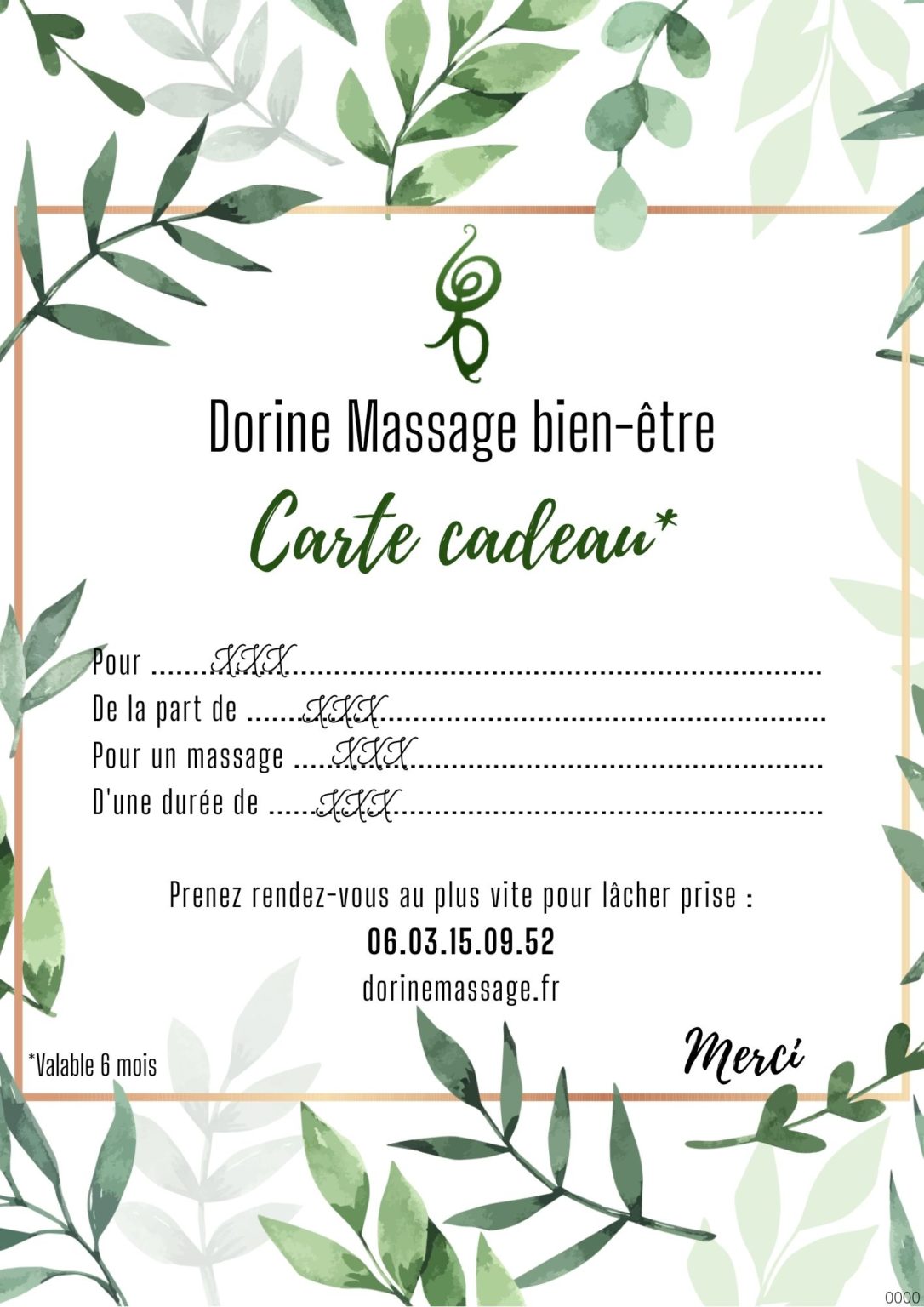 Tarifs Dorine Massage